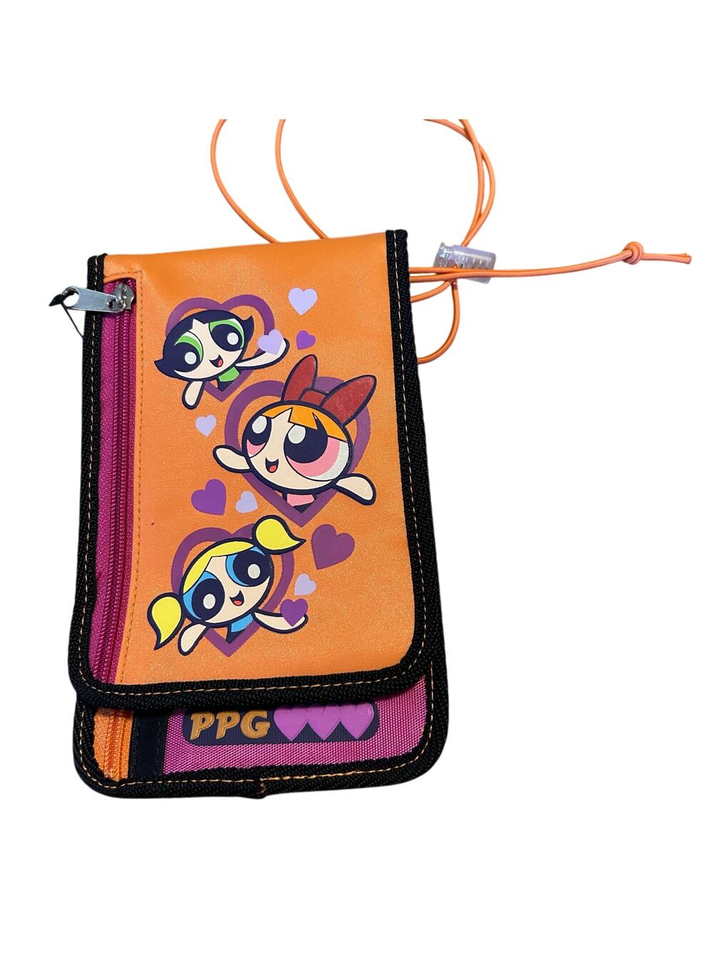 Y2K 2001 The Powerpuff Girls Wallet Shoulder Bag Orange